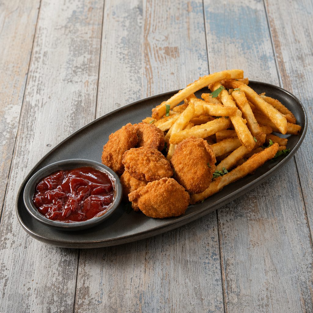 CHICKEN NUGGETS & FRIES.