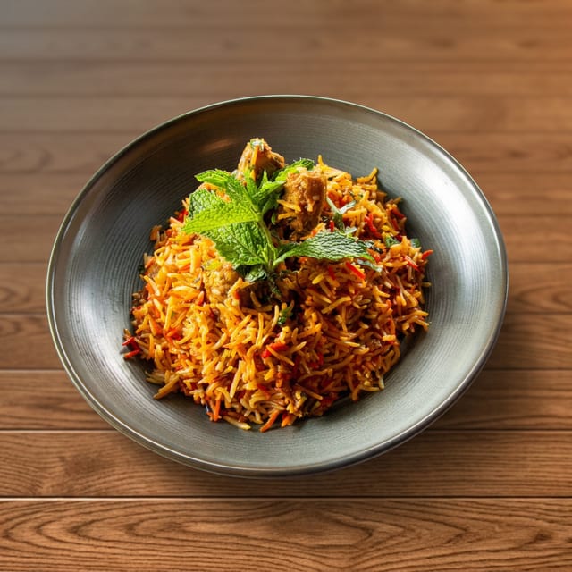 CHICKEN DUM BIRYANI.